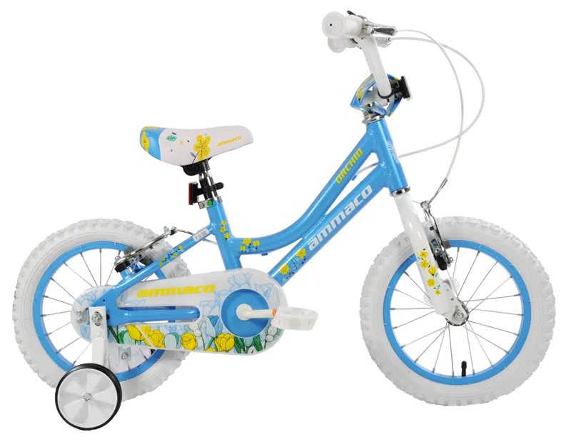 Ammaco Orchid 14 Inch Wheel Kids Bike Blue